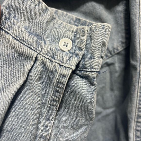Grace + Karma Heavy Denim Shirt with Raw Hem Size Medium - Picture 7 of 7